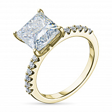 14K Yellow Gold Ring with 13 Round-Cut Lab-Created Diamonds 4.082 CT.TW