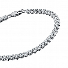 14K White Gold Bracelet with 151 Round-Cut Lab-Created Diamonds 3.265 CT.TW