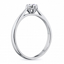 White Gold Ring with 1 Round-Cut Diamond 0.209 CT.TW