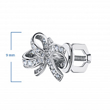 14K White Gold Earring Studs with 72 Round-Cut Lab-Created Diamonds 0.417 CT.TW