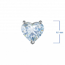 14K White Gold Pendant with 1 A heart-Cut Lab-Created Diamond 1.518 CT.TW
