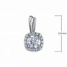 White Gold Earrings with 34 Round-Cut Lab-Created Diamonds 3.7 CT.TW