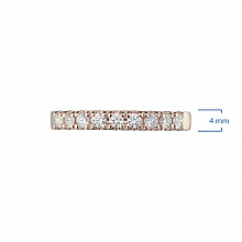 14K Rose Gold Ring with 9 Round-Cut Lab-Created Diamonds 0.366 CT.TW