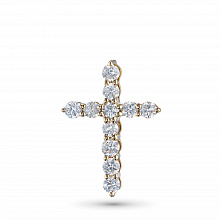 14K Yellow Gold Pendant with 11 Round-Cut Lab-Created Diamonds 0.507 CT.TW