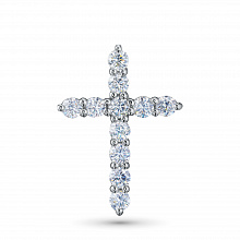 Sterling Silver Pendant with 11 Round-Cut Lab-Created Diamonds 0.899 CT.TW