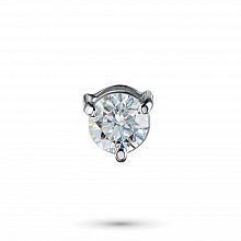 14K White Gold Pendant with 1 Round-Cut Lab-Created Diamond 0.409 CT.TW