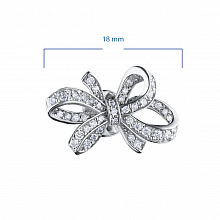 14K White Gold Earring Studs with 72 Round-Cut Lab-Created Diamonds 0.387 CT.TW