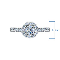Sterling Silver Ring with 25 Round-Cut Lab-Created Diamonds 0.542 CT.TW - изображение 3