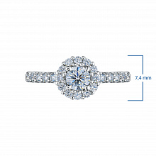 Sterling Silver Ring with 25 Round-Cut Lab-Created Diamonds 0.547 CT.TW