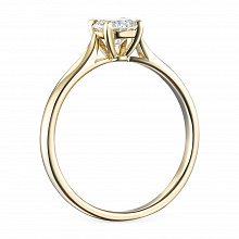 14K Yellow Gold Ring with 1 Round-Cut Lab-Created Diamond 0.614 CT.TW