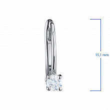 14K White Gold Earrings with 2 Round-Cut Lab-Created Diamonds 0.71 CT.TW