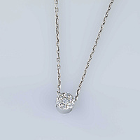 Sterling Silver Pendant with 7 Round-Cut Lab-Created Diamonds 0.166 CT.TW - изображение 4