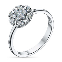 Sterling Silver Ring with 13 Round-Cut Lab-Created Diamonds 0.221 CT.TW - изображение 5