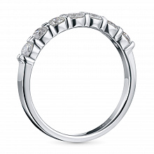 14K White Gold Ring with 7 Round-Cut Lab-Created Diamonds 0.518 CT.TW