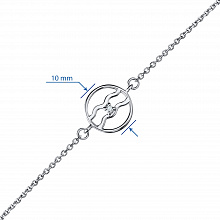 Sterling Silver Bracelet with 1 Round-Cut Diamond 0.015 CT.TW