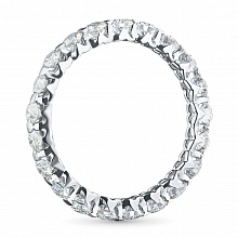 14K White Gold Ring with 21 Round-Cut Lab-Created Diamonds 1.17 CT.TW