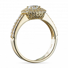 14K Yellow Gold Ring with 65 Round-Cut Lab-Created Diamonds 1.083 CT.TW
