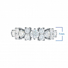 White Gold Ring with 13 Round-Cut Diamonds 1.279 CT.TW