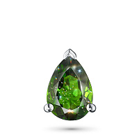 Sterling Silver Pendant with 1 Pear-Cut Chromdiopside 0.77 CT.TW - изображение 1
