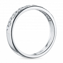 14K White Gold Ring with 17 Round-Cut Lab-Created Diamonds 0.148 CT.TW