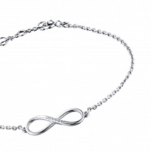 Sterling Silver Bracelet with 5 Round-Cut Diamonds 0.029 CT.TW