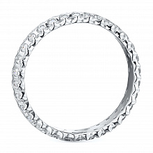 14K White Gold Ring with 66 Round-Cut Lab-Created Diamonds 0.569 CT.TW