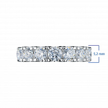 14K White Gold Ring with 7 Round-Cut Lab-Created Diamonds 2.513 CT.TW