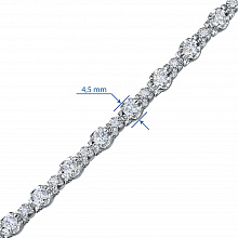 14K White Gold Bracelet with 37 Round-Cut Lab-Created Diamonds 2.653 CT.TW