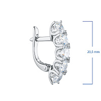 14K White Gold Earrings with 10 Round-Cut Lab-Created Diamonds 1.255 CT.TW - изображение 3
