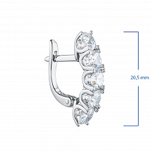 14K White Gold Earrings with 10 Round-Cut Lab-Created Diamonds 1.323 CT.TW
