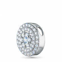 Sterling Silver Pendant with 46 Round-Cut Lab-Created Diamonds 0.544 CT.TW