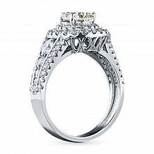 14K White Gold Ring with 88 Round-Cut Lab-Created Diamonds 2.188 CT.TW