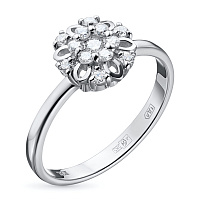 Sterling Silver Ring with 13 Round-Cut Lab-Created Diamonds 0.221 CT.TW - изображение 1