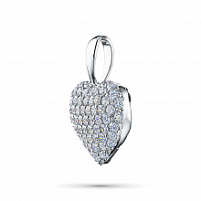 Sterling Silver Pendant with 64 Round-Cut Lab-Created Diamonds 0.735 CT.TW