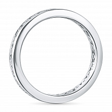 14K White Gold Ring with 28 Round-Cut Lab-Created Diamonds 0.791 CT.TW