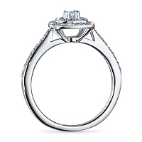 14K White Gold Ring with 59 Round-Cut Lab-Created Diamonds 0.376 CT.TW - изображение 3