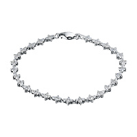 14K White Gold Bracelet with 100 Round-Cut Lab-Created Diamonds 2.144 CT.TW - изображение 1