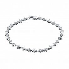 14K White Gold Bracelet with 100 Round-Cut Lab-Created Diamonds 2.144 CT.TW