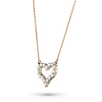 14K Yellow Gold Necklace with 16 Round-Cut Lab-Created Diamonds 0.644 CT.TW - изображение 2