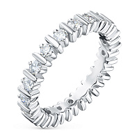 14K White Gold Ring with 17 Round-Cut Lab-Created Diamonds 1.122 CT.TW - изображение 1