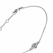 14K White Gold Bracelet with 13 Round-Cut Lab-Created Diamonds 0.096 CT.TW
