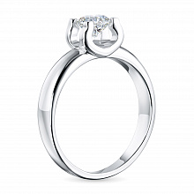 White Gold Ring with 1 Round-Cut Diamond 0.51 CT.TW