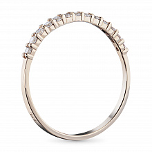 14K Rose Gold Ring with 13 Round-Cut Lab-Created Diamonds 0.22 CT.TW
