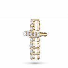 14K Yellow Gold Pendant with 11 Round-Cut Lab-Created Diamonds 0.44 CT.TW