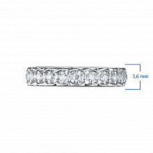14K White Gold Ring with 44 Round-Cut Lab-Created Diamonds 0.442 CT.TW