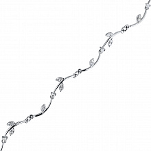 14K White Gold Bracelet with 35 Round-Cut Lab-Created Diamonds 0.438 CT.TW