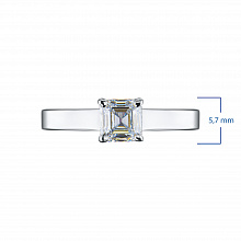 14K White Gold Ring with 1 -Cut Lab-Created Diamond 1.033 CT.TW