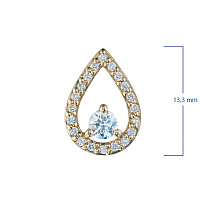Yellow Gold Pendant with 21 Round-Cut Lab-Created Diamonds 0.345 CT.TW - изображение 3