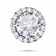 14K White Gold Pendant with 17 Round-Cut Lab-Created Diamonds 0.408 CT.TW