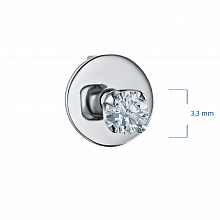 14K White Gold Earring Studs with 2 Round-Cut Lab-Created Diamonds 0.193 CT.TW